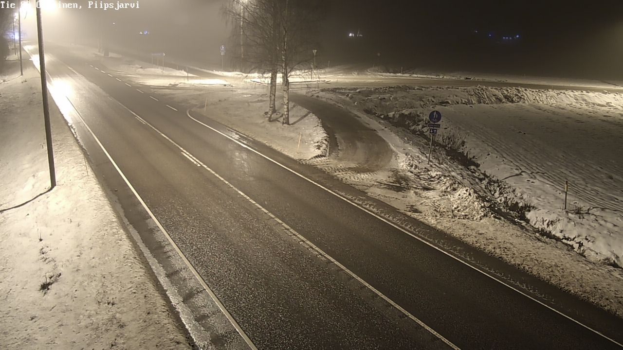 Weather Camera Image Väg 86 Oulais, Piipsjärvi, Oulainen, Pohjois-Pohjanmaa