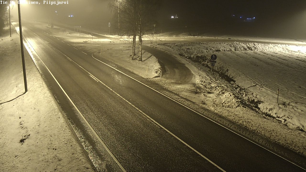 Weather Camera Image Väg 86 Oulais, Piipsjärvi, Oulainen, Pohjois-Pohjanmaa