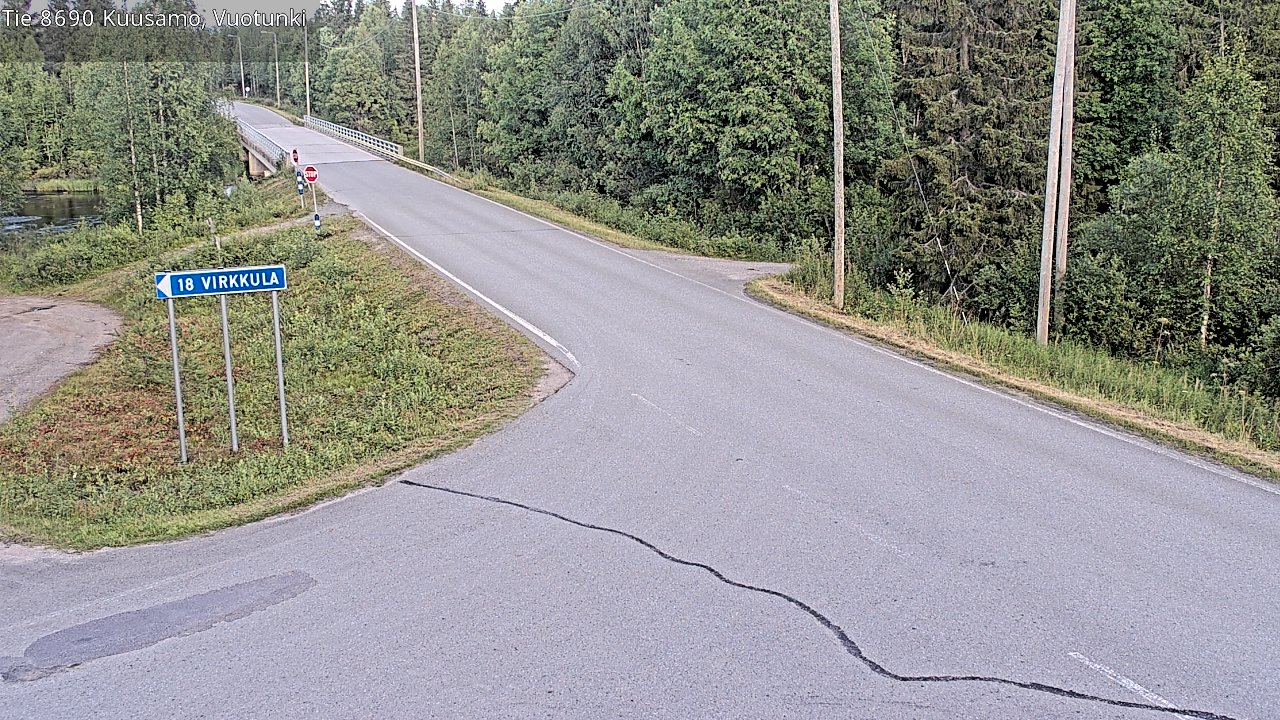 Weather Camera Image Road 8690 Kuusamo, Vuotunki, Kuusamo, Pohjois-Pohjanmaa