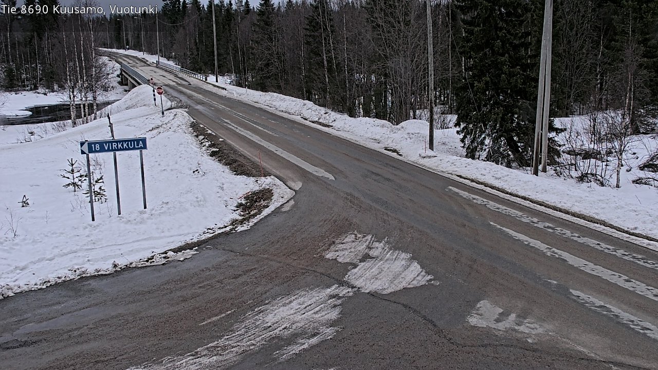 Weather Camera Image Road 8690 Kuusamo, Vuotunki, Kuusamo, Pohjois-Pohjanmaa