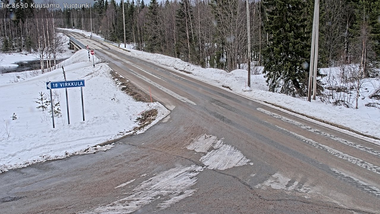 Weather Camera Image Väg 8690 Kuusamo, Vuotunki, Kuusamo, Pohjois-Pohjanmaa