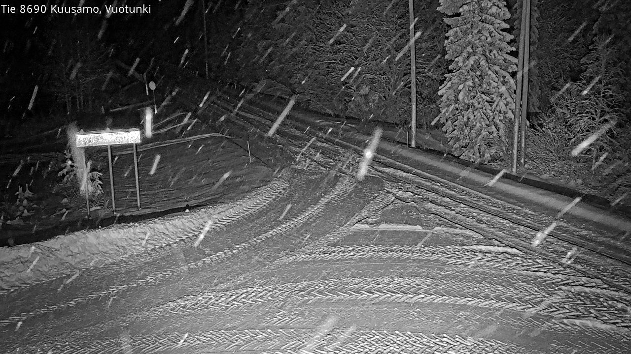 Weather Camera Image Road 8690 Kuusamo, Vuotunki, Kuusamo, Pohjois-Pohjanmaa