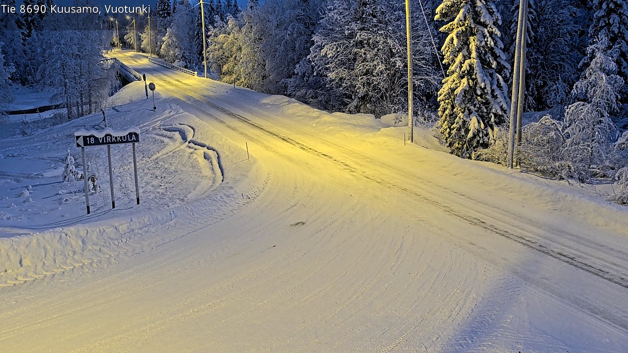 Kelikamerat Kuva Tie 8690 Kuusamo, Vuotunki, Kuusamo, Pohjois-Pohjanmaa