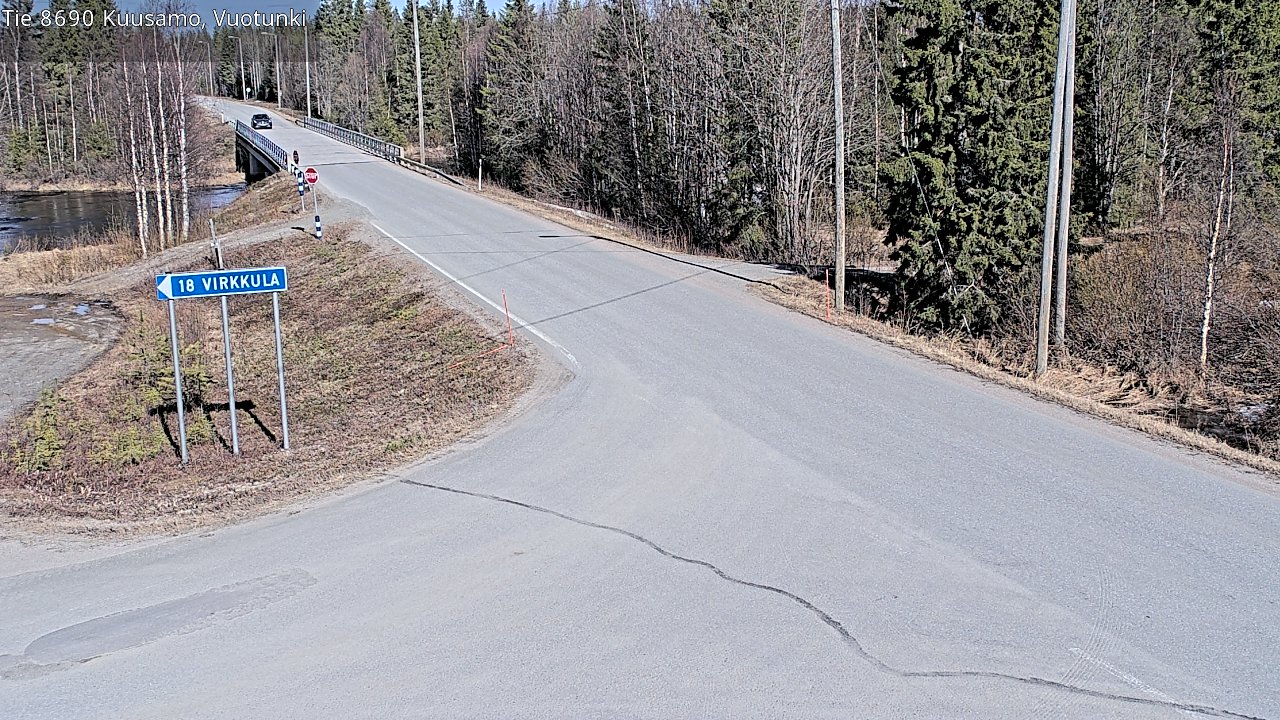 Weather Camera Image Väg 8690 Kuusamo, Vuotunki, Kuusamo, Pohjois-Pohjanmaa
