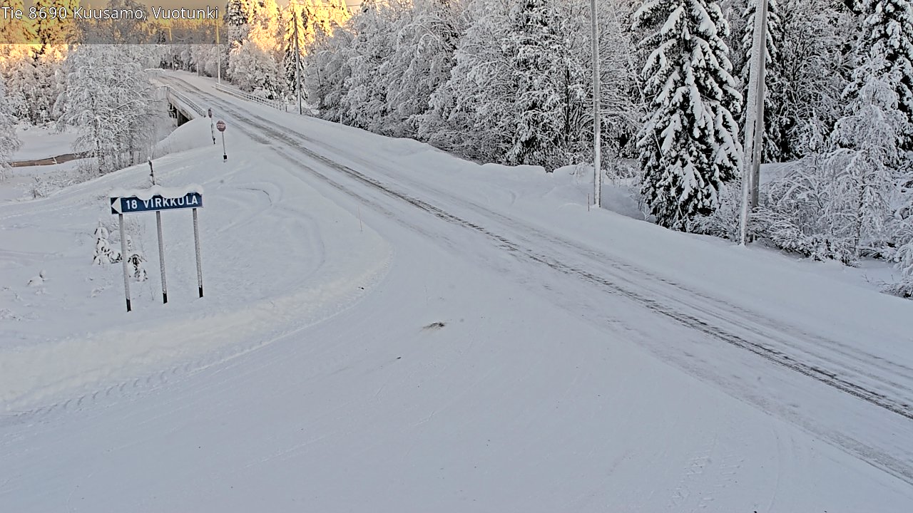 Weather Camera Image Road 8690 Kuusamo, Vuotunki, Kuusamo, Pohjois-Pohjanmaa