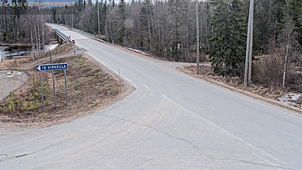 Weather Camera Image Väg 8690 Kuusamo, Vuotunki, Kuusamo, Pohjois-Pohjanmaa