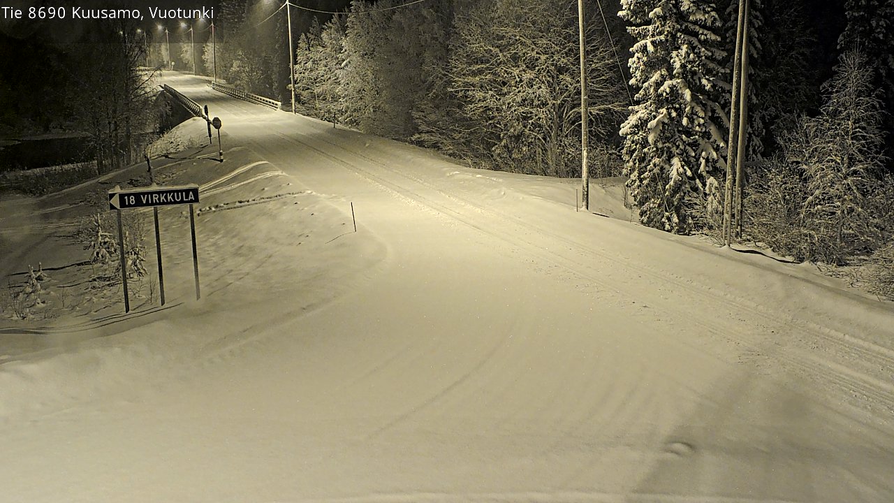 Weather Camera Image Road 8690 Kuusamo, Vuotunki, Kuusamo, Pohjois-Pohjanmaa