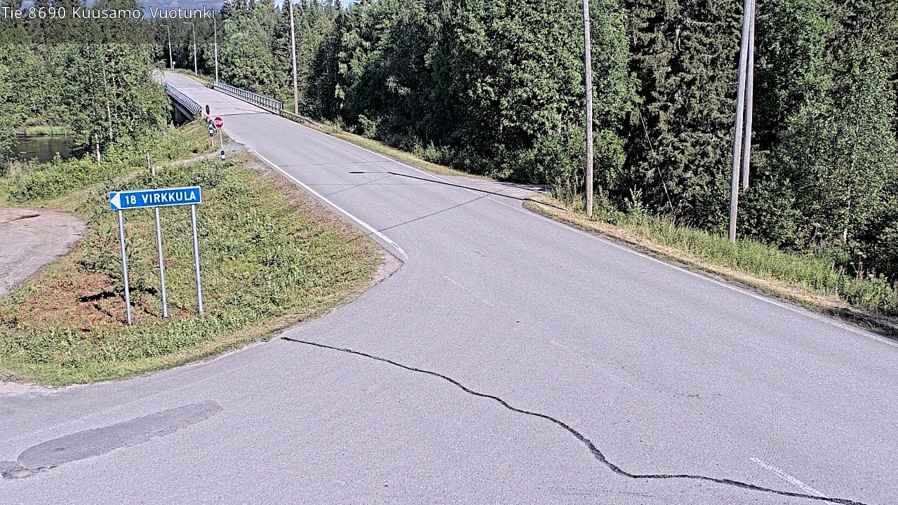 Weather Camera Image Road 8690 Kuusamo, Vuotunki, Kuusamo, Pohjois-Pohjanmaa