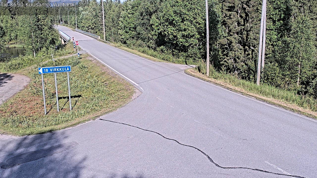 Weather Camera Image Road 8690 Kuusamo, Vuotunki, Kuusamo, Pohjois-Pohjanmaa