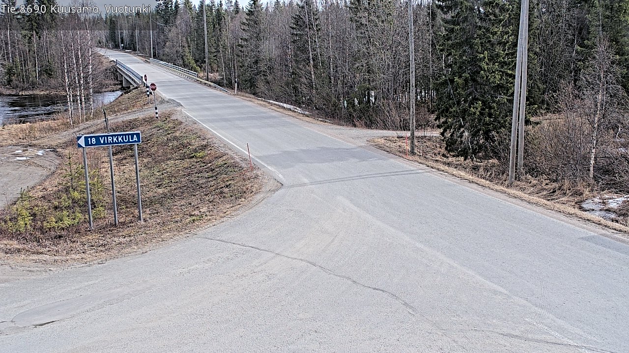 Weather Camera Image Väg 8690 Kuusamo, Vuotunki, Kuusamo, Pohjois-Pohjanmaa
