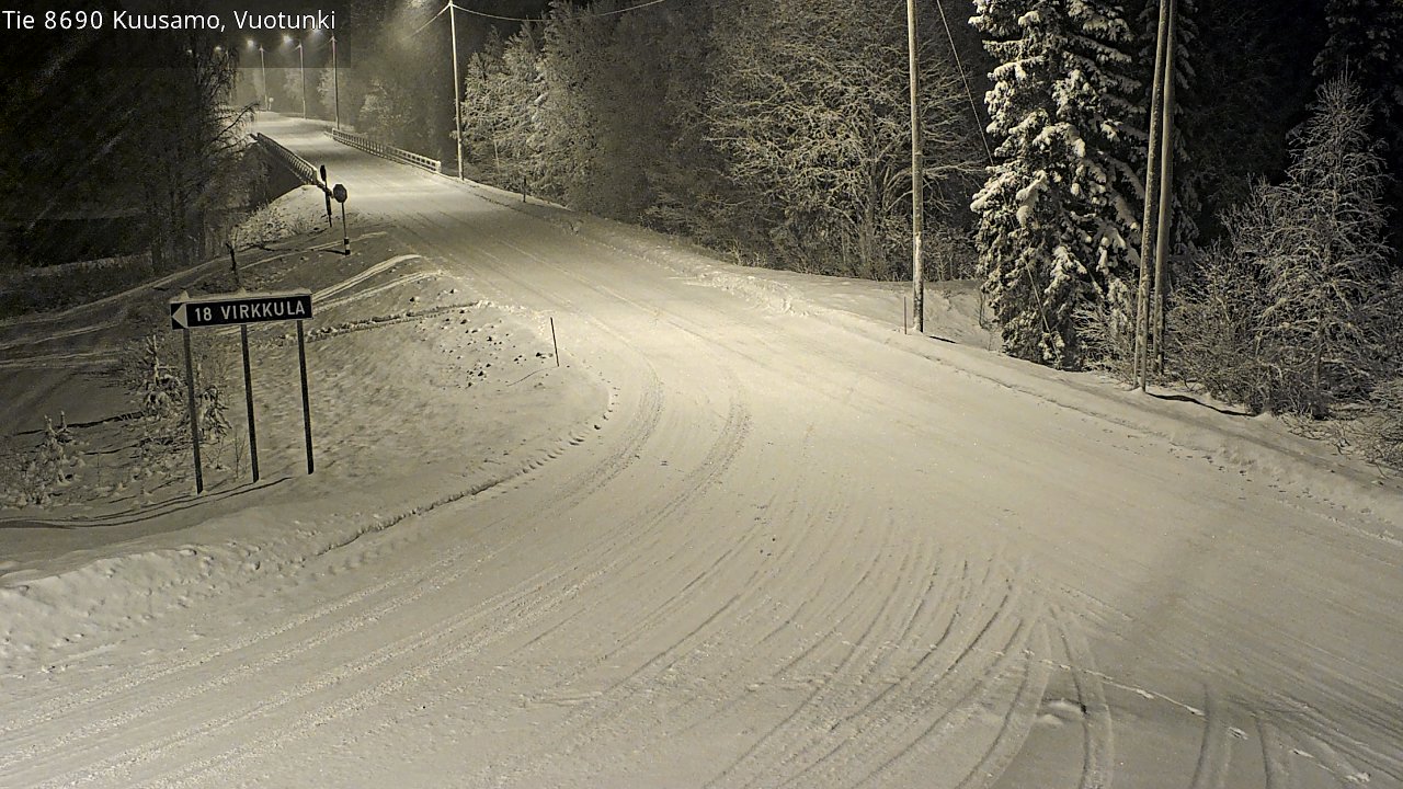 Weather Camera Image Road 8690 Kuusamo, Vuotunki, Kuusamo, Pohjois-Pohjanmaa