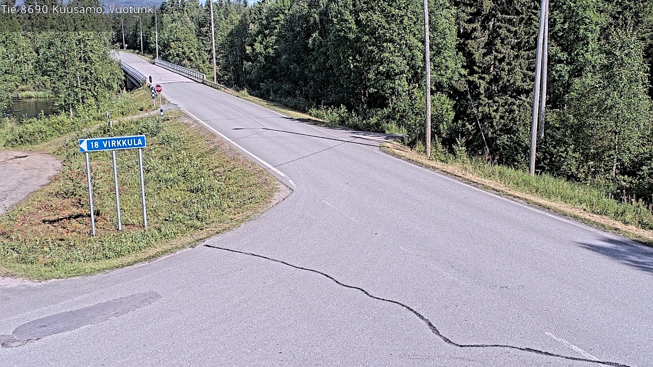 Weather Camera Image Road 8690 Kuusamo, Vuotunki, Kuusamo, Pohjois-Pohjanmaa