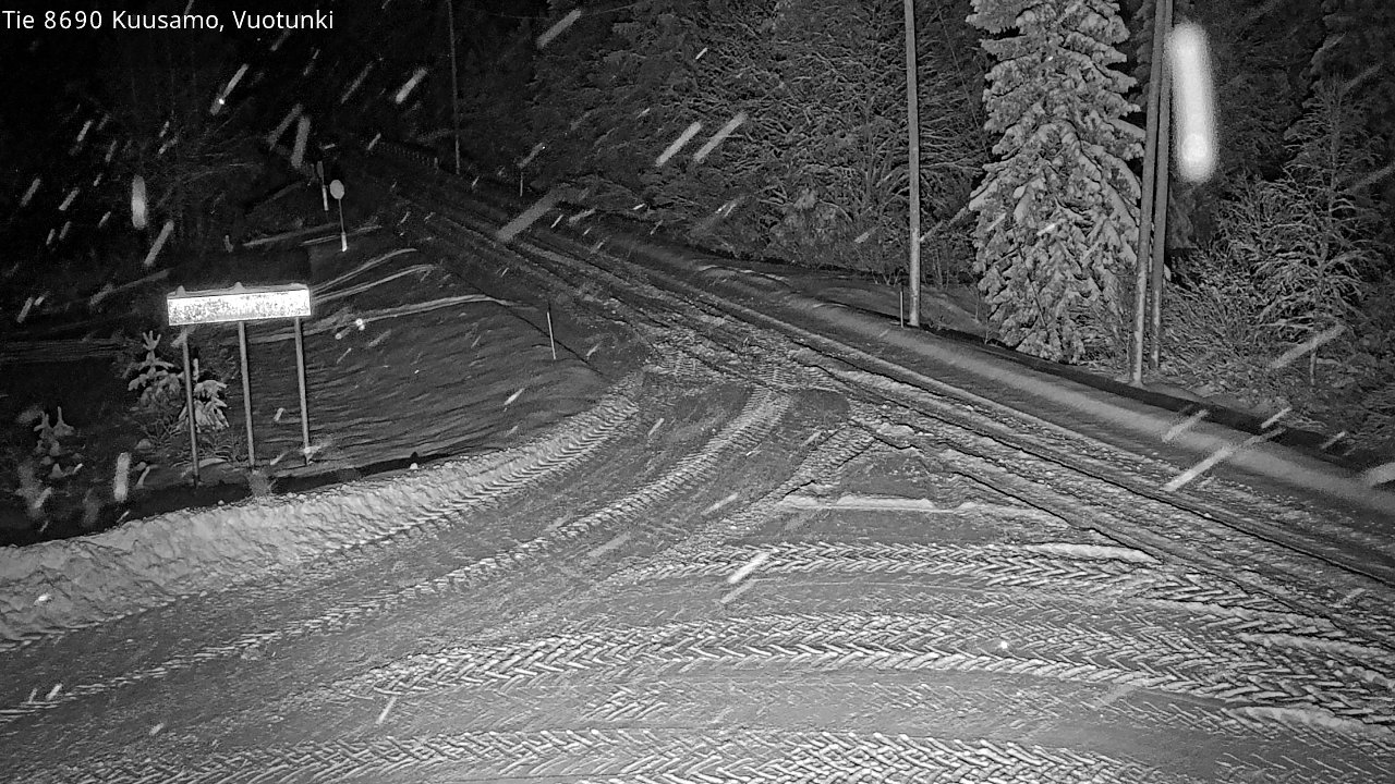 Weather Camera Image Road 8690 Kuusamo, Vuotunki, Kuusamo, Pohjois-Pohjanmaa