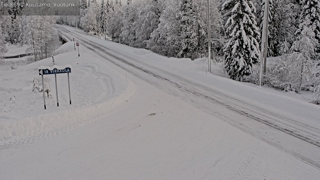 Kelikamerat Kuva Tie 8690 Kuusamo, Vuotunki, Kuusamo, Pohjois-Pohjanmaa