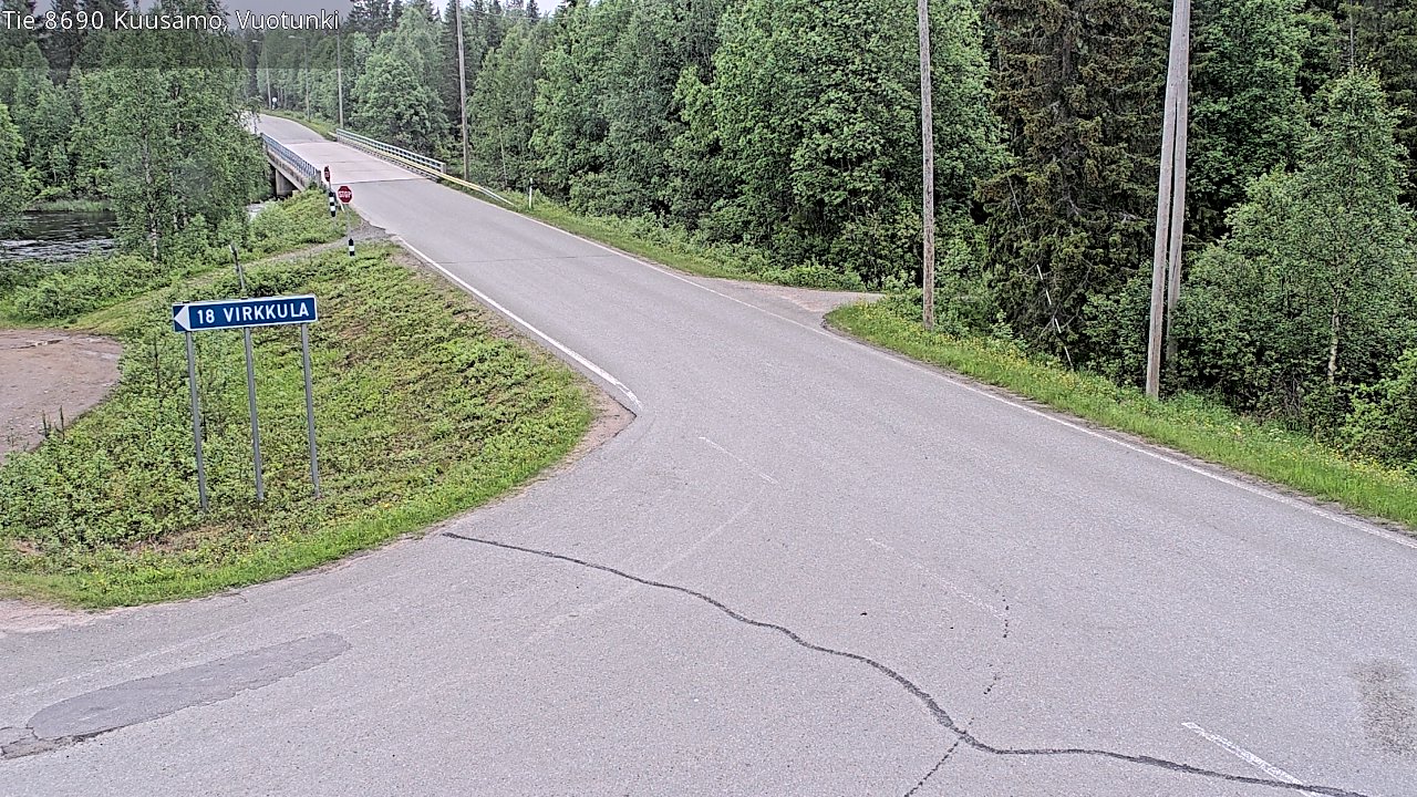 Weather Camera Image Road 8690 Kuusamo, Vuotunki, Kuusamo, Pohjois-Pohjanmaa