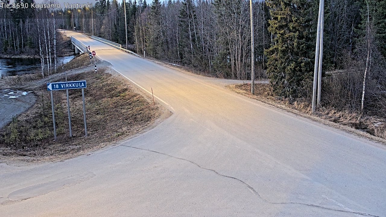 Weather Camera Image Väg 8690 Kuusamo, Vuotunki, Kuusamo, Pohjois-Pohjanmaa