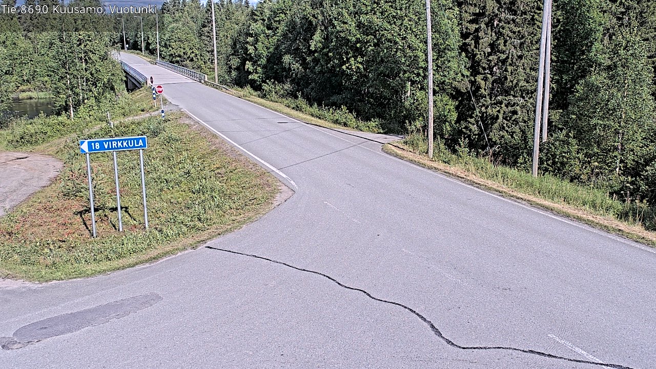 Weather Camera Image Road 8690 Kuusamo, Vuotunki, Kuusamo, Pohjois-Pohjanmaa
