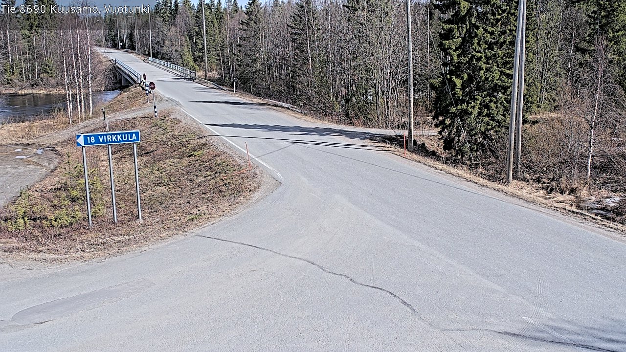Weather Camera Image Väg 8690 Kuusamo, Vuotunki, Kuusamo, Pohjois-Pohjanmaa