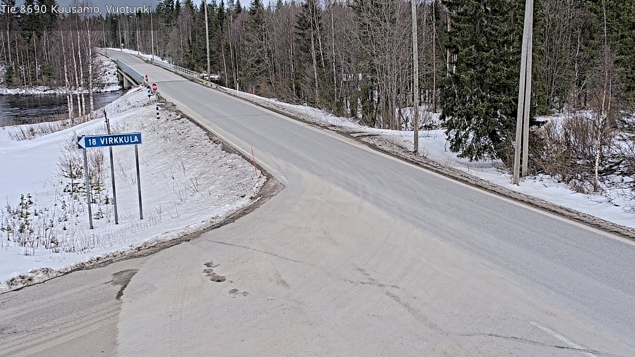 Weather Camera Image Väg 8690 Kuusamo, Vuotunki, Kuusamo, Pohjois-Pohjanmaa