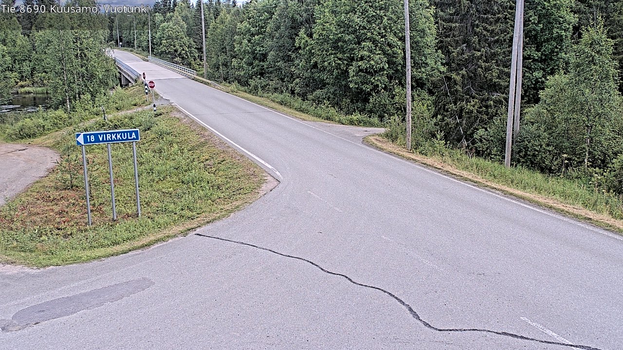 Weather Camera Image Road 8690 Kuusamo, Vuotunki, Kuusamo, Pohjois-Pohjanmaa