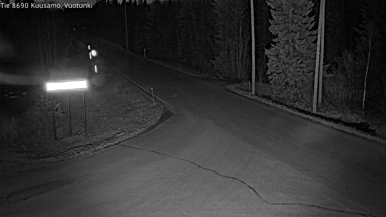 Weather Camera Image Väg 8690 Kuusamo, Vuotunki, Kuusamo, Pohjois-Pohjanmaa