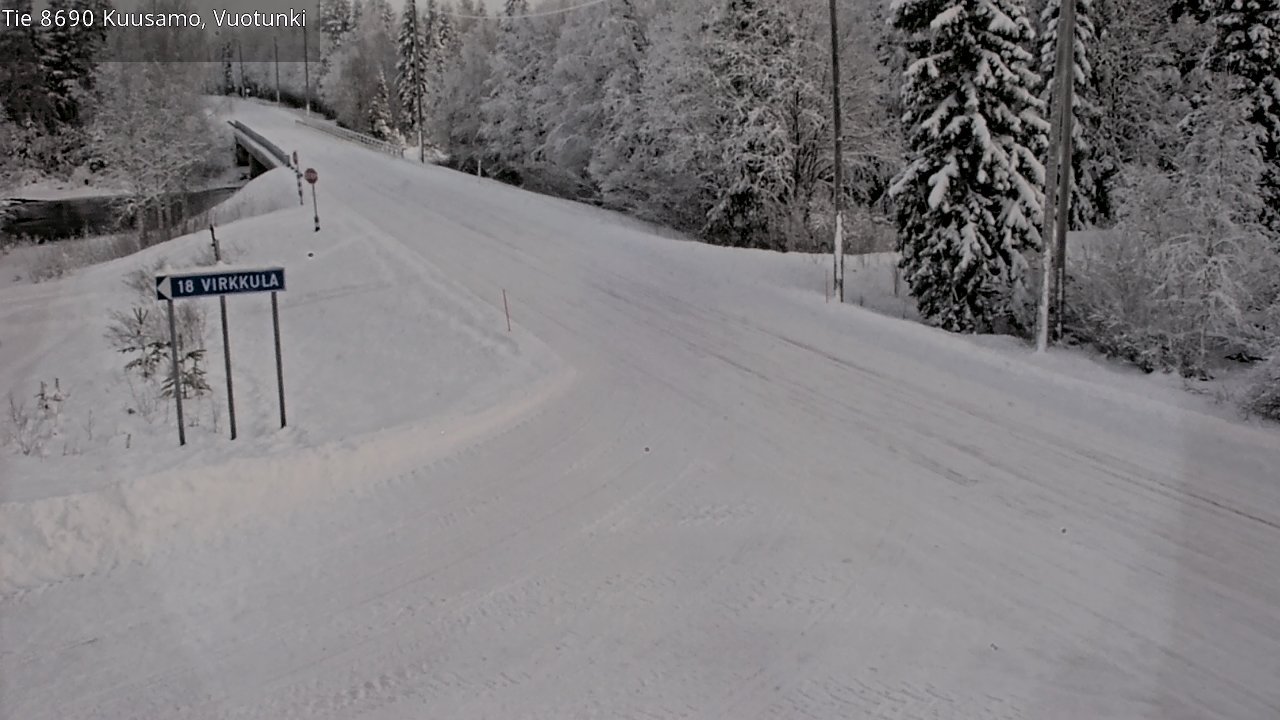 Weather Camera Image Road 8690 Kuusamo, Vuotunki, Kuusamo, Pohjois-Pohjanmaa