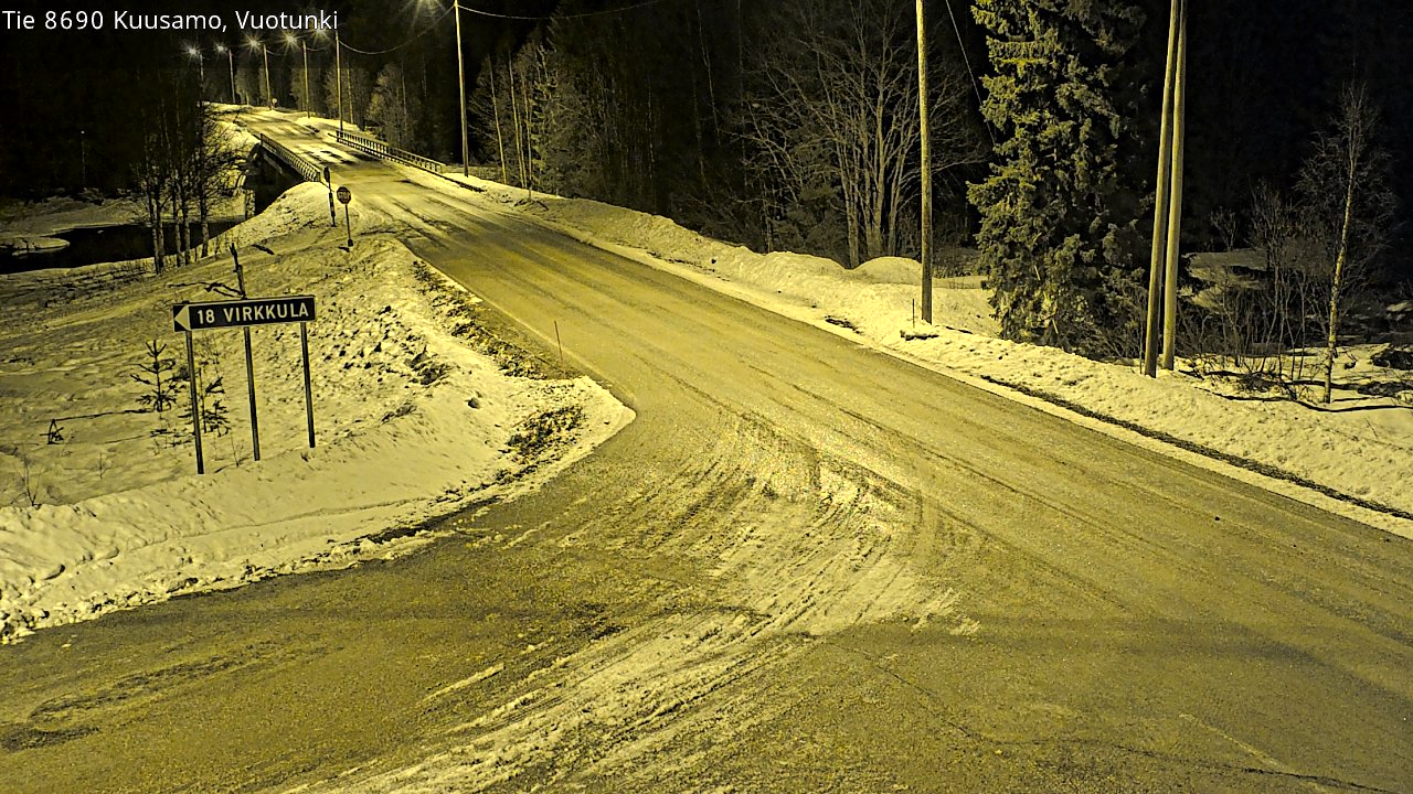 Kelikamerat Kuva Tie 8690 Kuusamo, Vuotunki, Kuusamo, Pohjois-Pohjanmaa