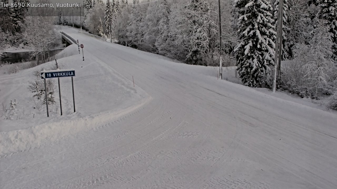 Weather Camera Image Road 8690 Kuusamo, Vuotunki, Kuusamo, Pohjois-Pohjanmaa