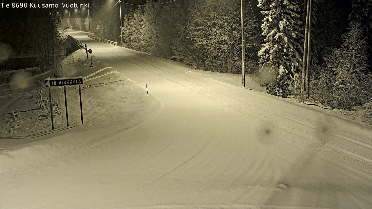 Weather Camera Image Road 8690 Kuusamo, Vuotunki, Kuusamo, Pohjois-Pohjanmaa