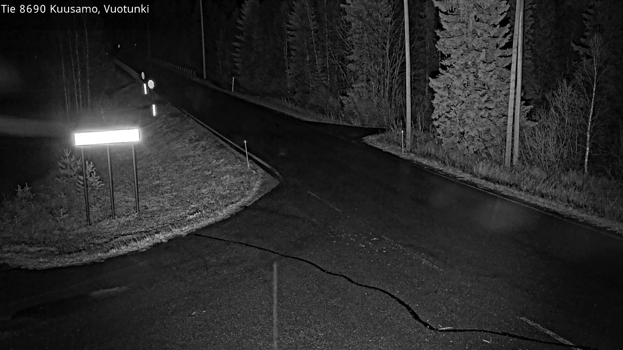 Weather Camera Image Road 8690 Kuusamo, Vuotunki, Kuusamo, Pohjois-Pohjanmaa
