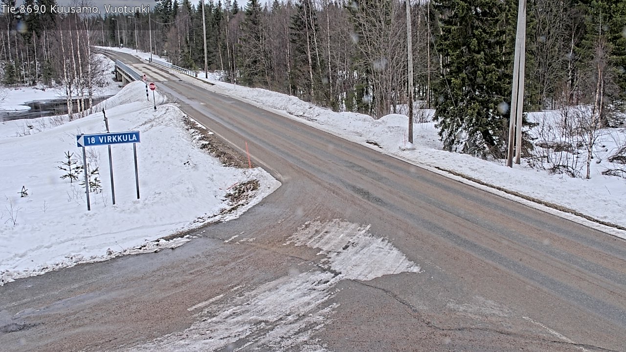 Weather Camera Image Väg 8690 Kuusamo, Vuotunki, Kuusamo, Pohjois-Pohjanmaa
