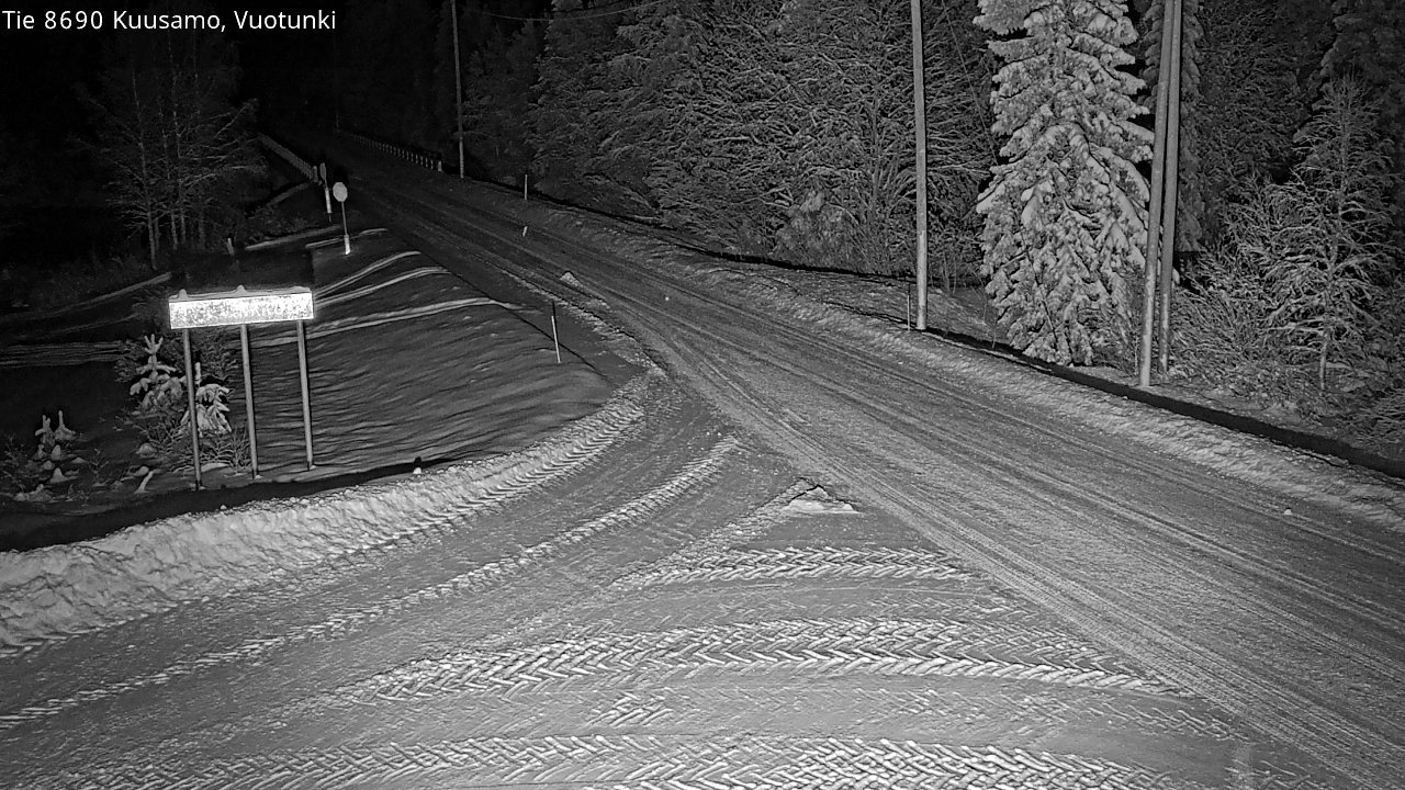 Weather Camera Image Road 8690 Kuusamo, Vuotunki, Kuusamo, Pohjois-Pohjanmaa