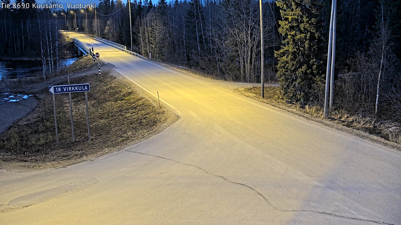 Weather Camera Image Väg 8690 Kuusamo, Vuotunki, Kuusamo, Pohjois-Pohjanmaa