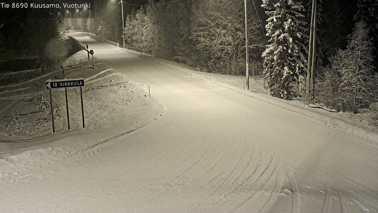 Weather Camera Image Road 8690 Kuusamo, Vuotunki, Kuusamo, Pohjois-Pohjanmaa