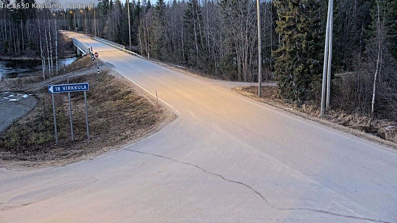 Weather Camera Image Väg 8690 Kuusamo, Vuotunki, Kuusamo, Pohjois-Pohjanmaa
