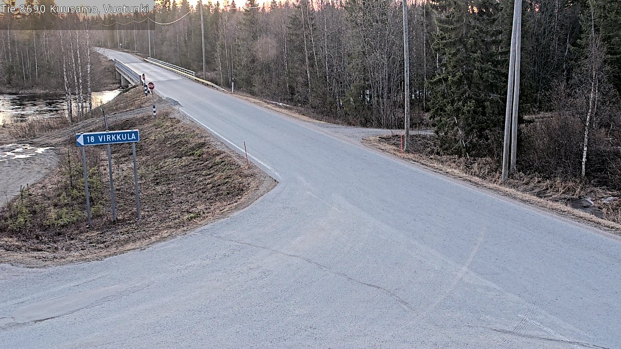 Weather Camera Image Väg 8690 Kuusamo, Vuotunki, Kuusamo, Pohjois-Pohjanmaa