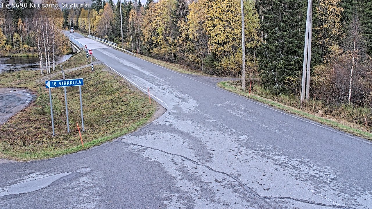 Weather Camera Image Road 8690 Kuusamo, Vuotunki, Kuusamo, Pohjois-Pohjanmaa