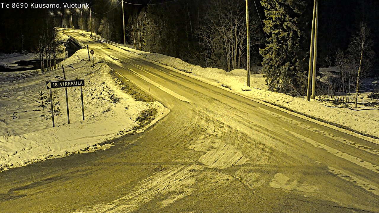 Weather Camera Image Road 8690 Kuusamo, Vuotunki, Kuusamo, Pohjois-Pohjanmaa