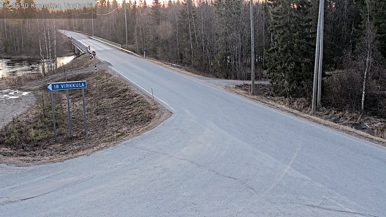 Weather Camera Image Väg 8690 Kuusamo, Vuotunki, Kuusamo, Pohjois-Pohjanmaa