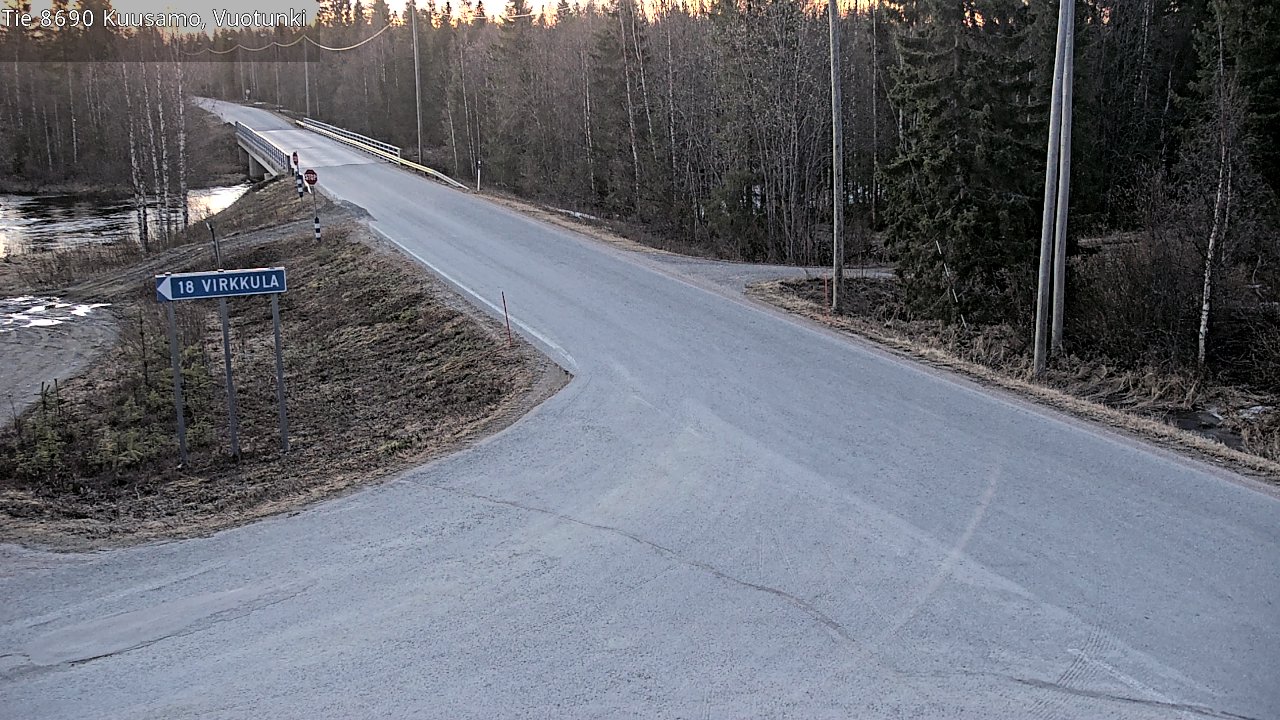 Weather Camera Image Väg 8690 Kuusamo, Vuotunki, Kuusamo, Pohjois-Pohjanmaa