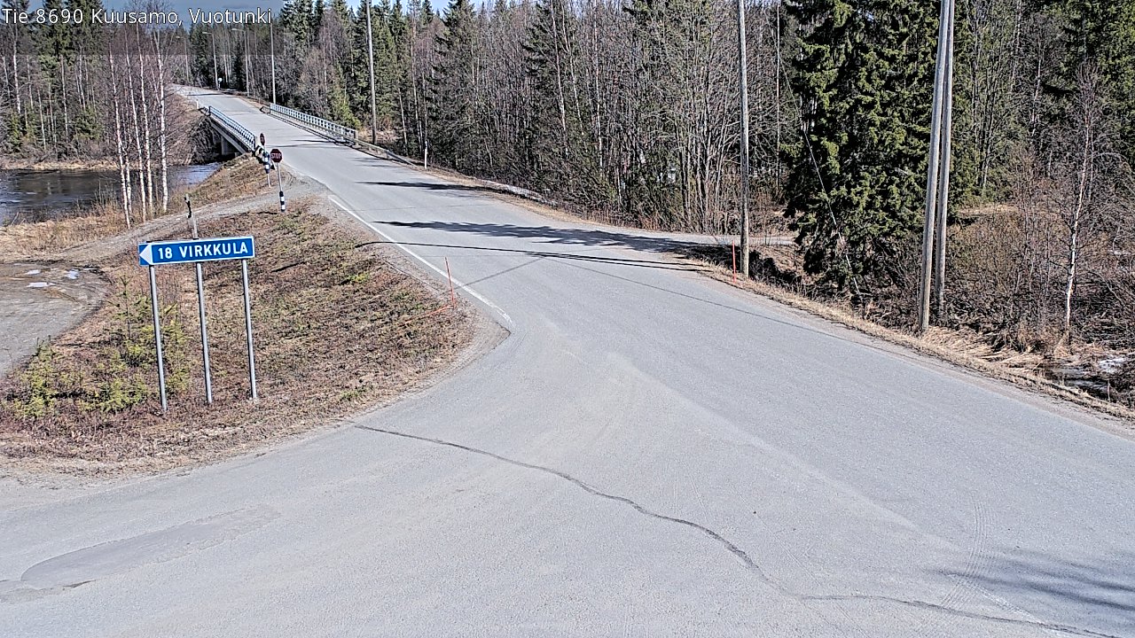 Weather Camera Image Väg 8690 Kuusamo, Vuotunki, Kuusamo, Pohjois-Pohjanmaa