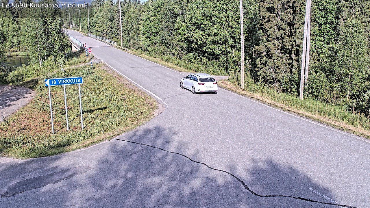 Weather Camera Image Road 8690 Kuusamo, Vuotunki, Kuusamo, Pohjois-Pohjanmaa