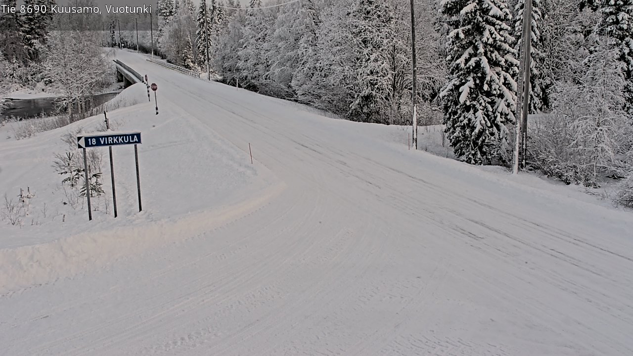 Weather Camera Image Road 8690 Kuusamo, Vuotunki, Kuusamo, Pohjois-Pohjanmaa