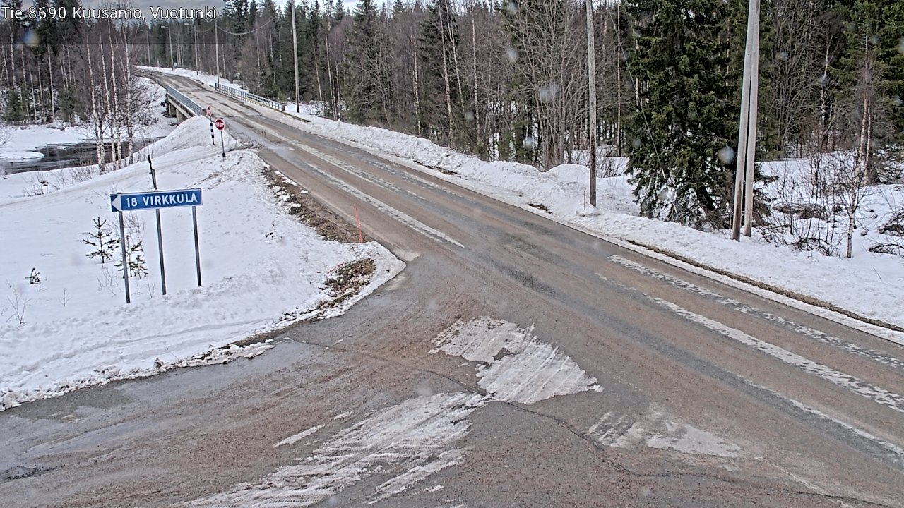 Weather Camera Image Väg 8690 Kuusamo, Vuotunki, Kuusamo, Pohjois-Pohjanmaa