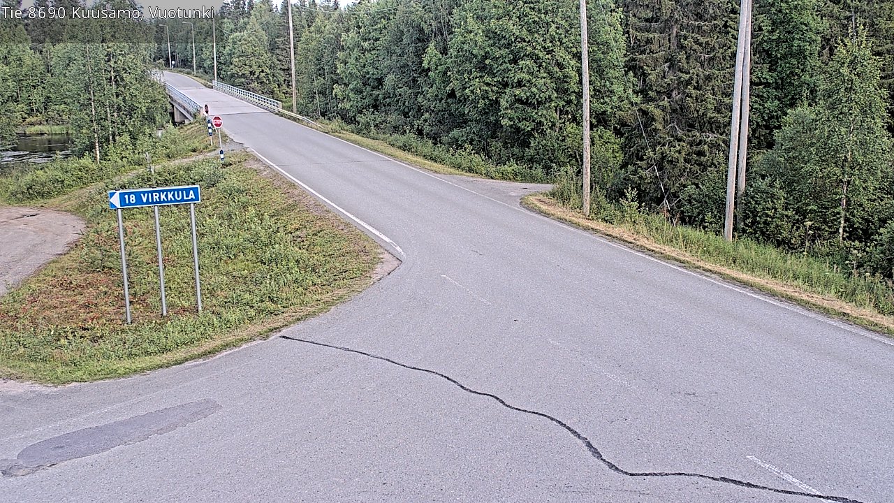 Weather Camera Image Road 8690 Kuusamo, Vuotunki, Kuusamo, Pohjois-Pohjanmaa