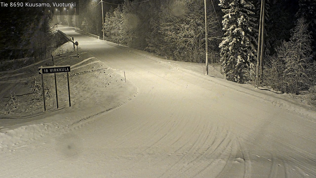 Weather Camera Image Road 8690 Kuusamo, Vuotunki, Kuusamo, Pohjois-Pohjanmaa