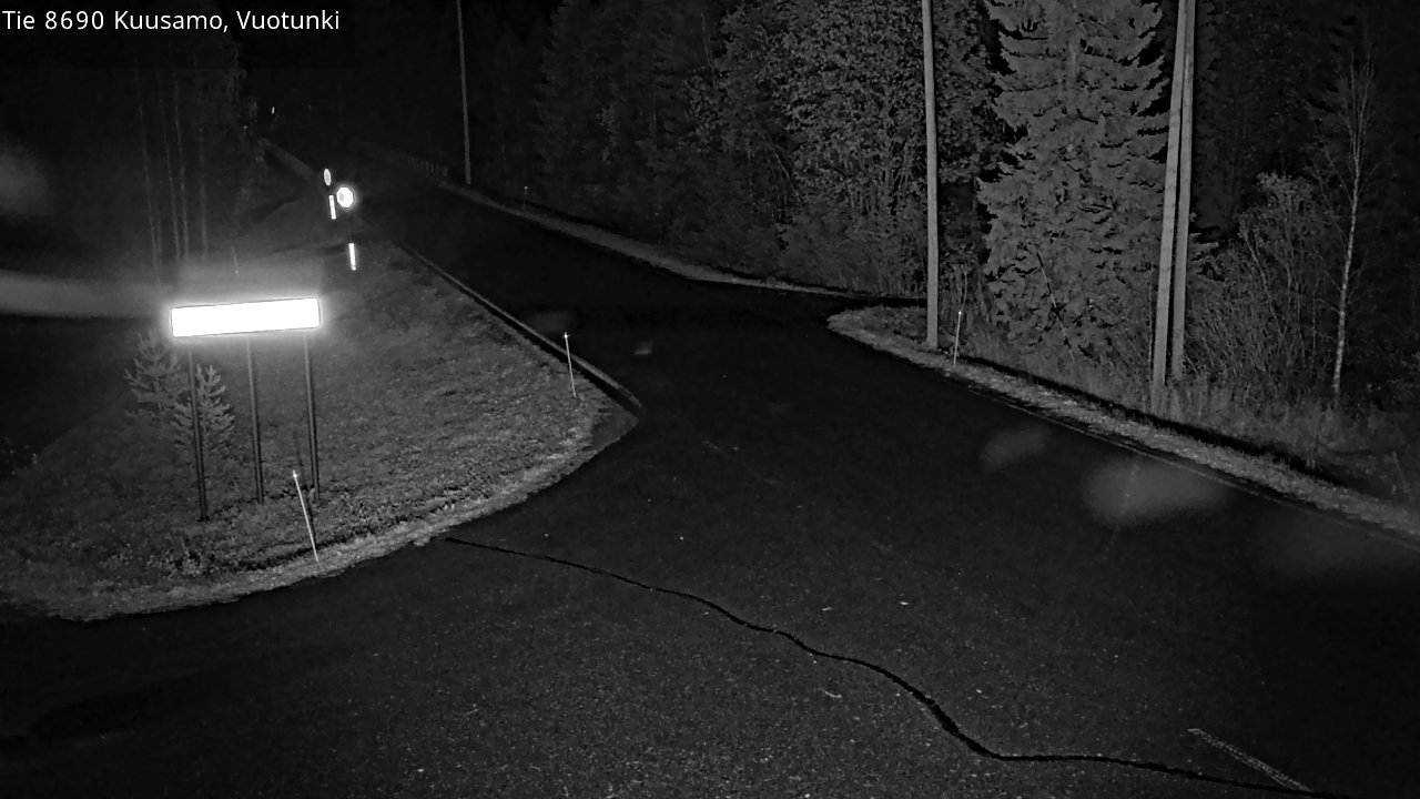 Weather Camera Image Road 8690 Kuusamo, Vuotunki, Kuusamo, Pohjois-Pohjanmaa