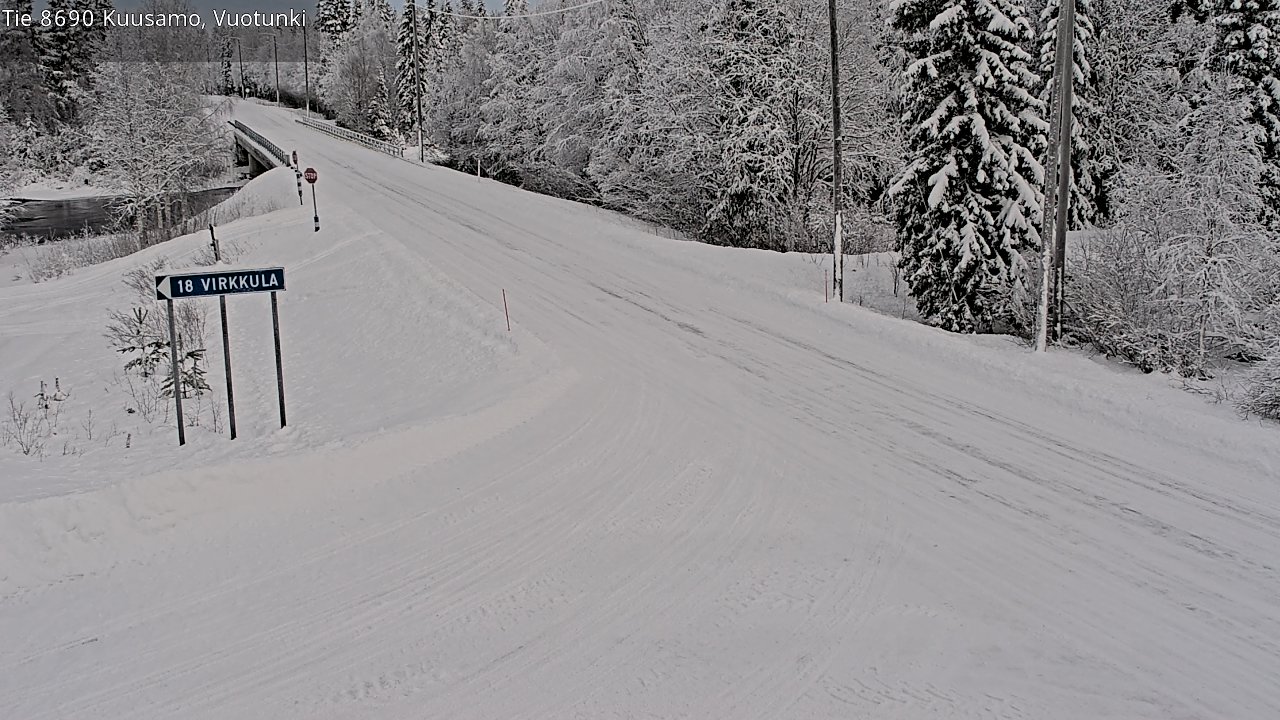 Weather Camera Image Road 8690 Kuusamo, Vuotunki, Kuusamo, Pohjois-Pohjanmaa