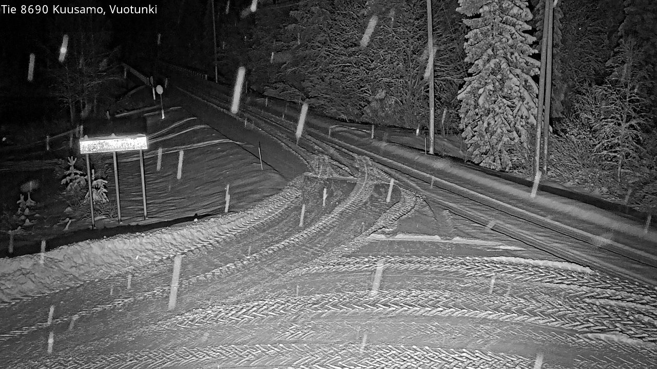 Weather Camera Image Road 8690 Kuusamo, Vuotunki, Kuusamo, Pohjois-Pohjanmaa