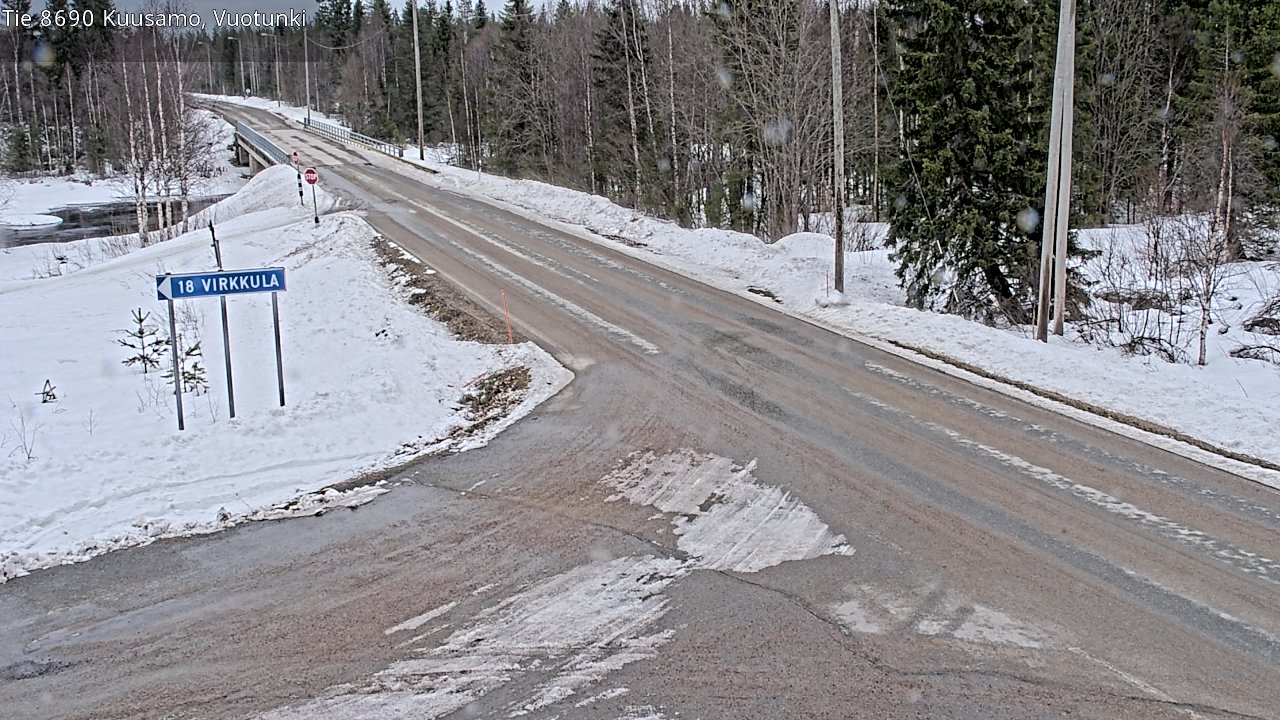 Weather Camera Image Väg 8690 Kuusamo, Vuotunki, Kuusamo, Pohjois-Pohjanmaa